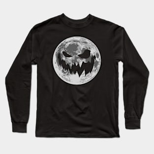 Halloween Moon Monster Long Sleeve T-Shirt